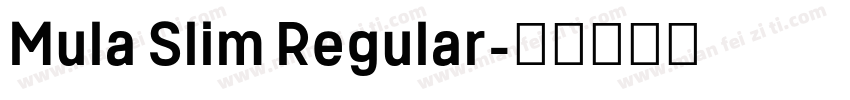 Mula Slim Regular字体转换